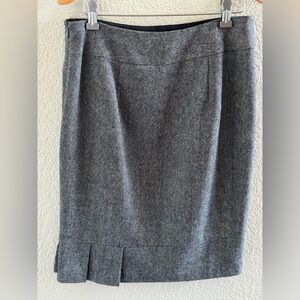 The Limited Gray Skirt with left side pleats. 22”